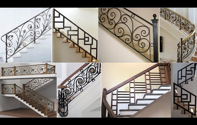 Stylish metal staircase grills and railings